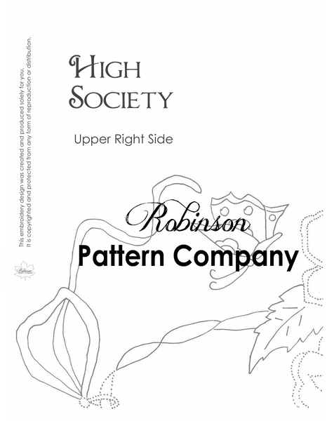 High Society Hand Embroidery pattern