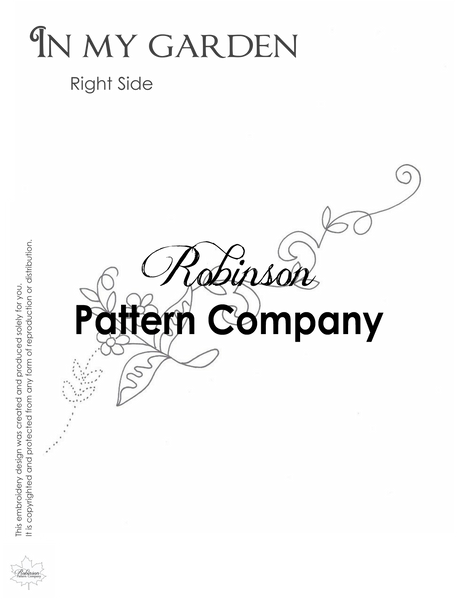In My Garden Hand Embroidery pattern