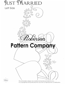 Just Married Hand Embroidery pattern