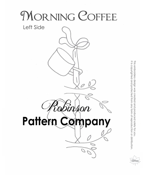 Morning Coffee Hand Embroidery pattern