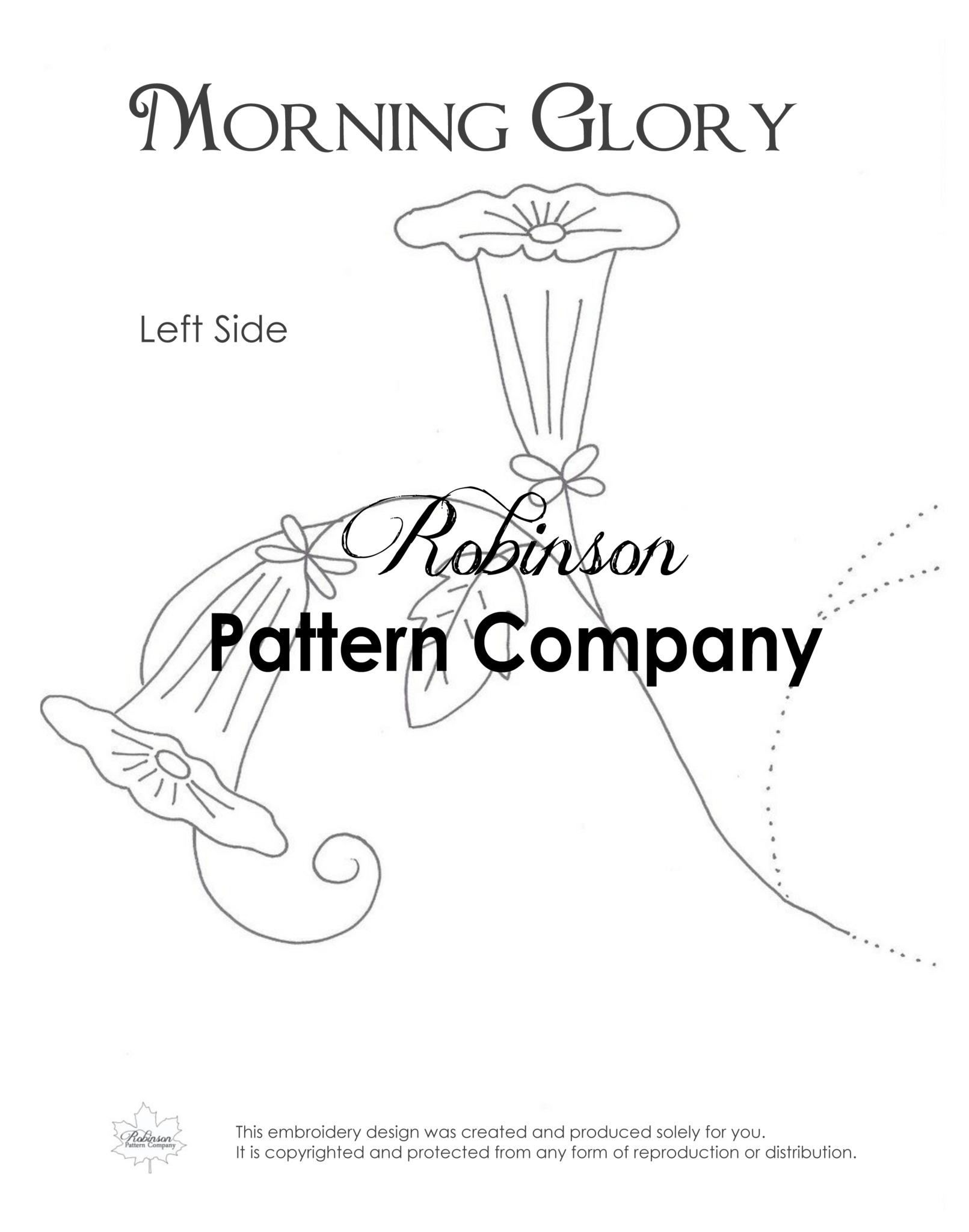 Morning Glory Hand Embroidery pattern