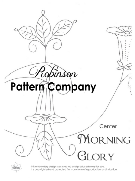 Morning Glory Hand Embroidery pattern