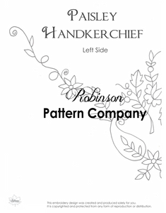 Paisley Hankerchief Hand Embroidery pattern