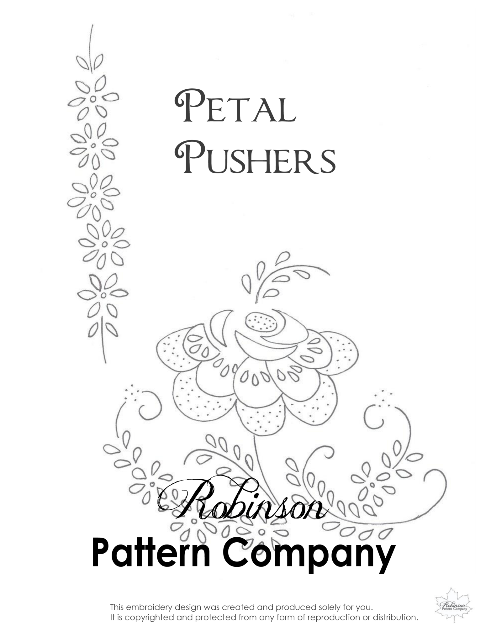 Petal Pushers Hand Embroidery pattern