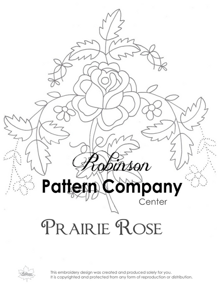 Prairie Rose Hand Embroidery pattern