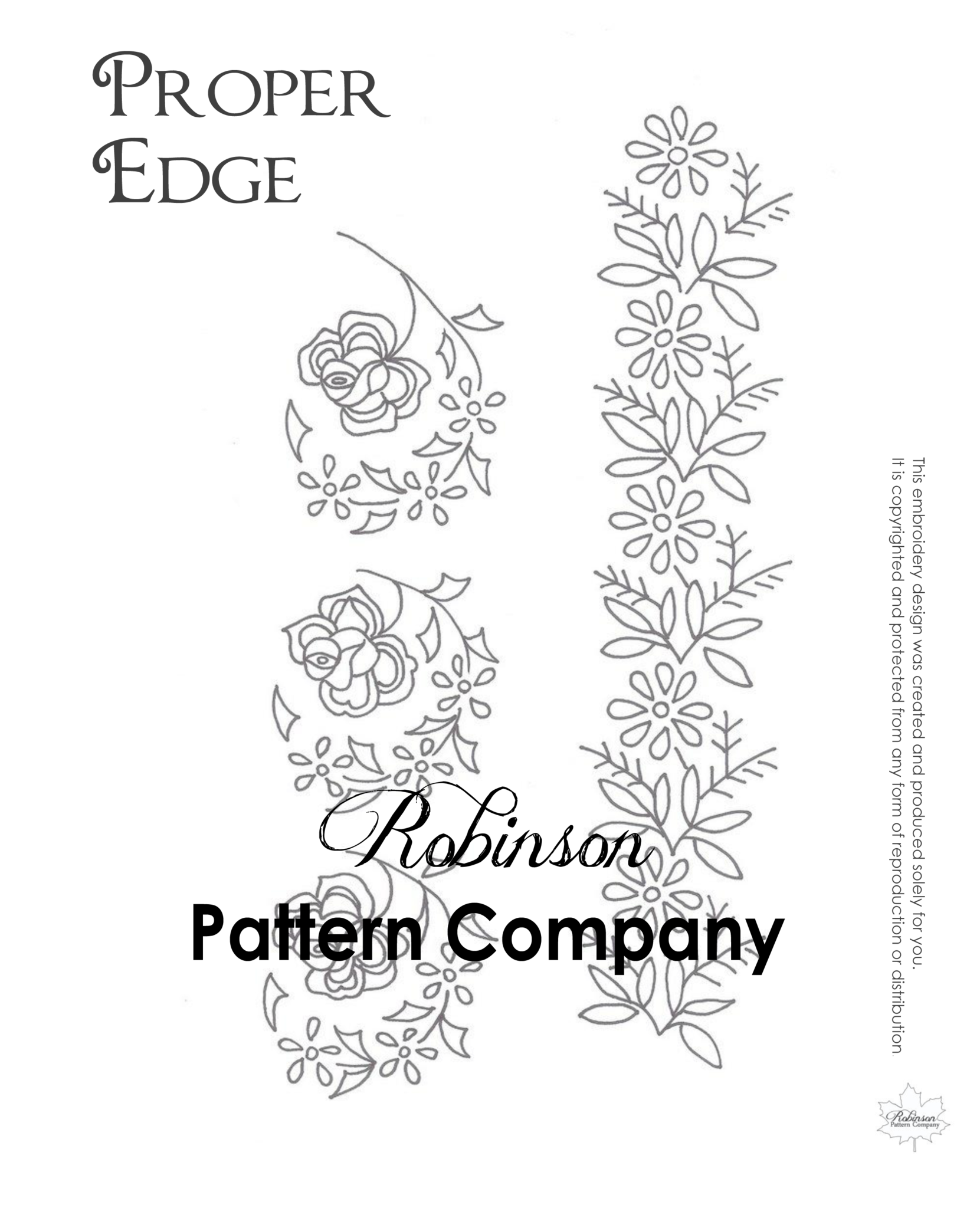 Proper Edge Hand Embroidery pattern