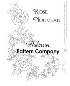 Rose Nouveau Hand Embroidery pattern