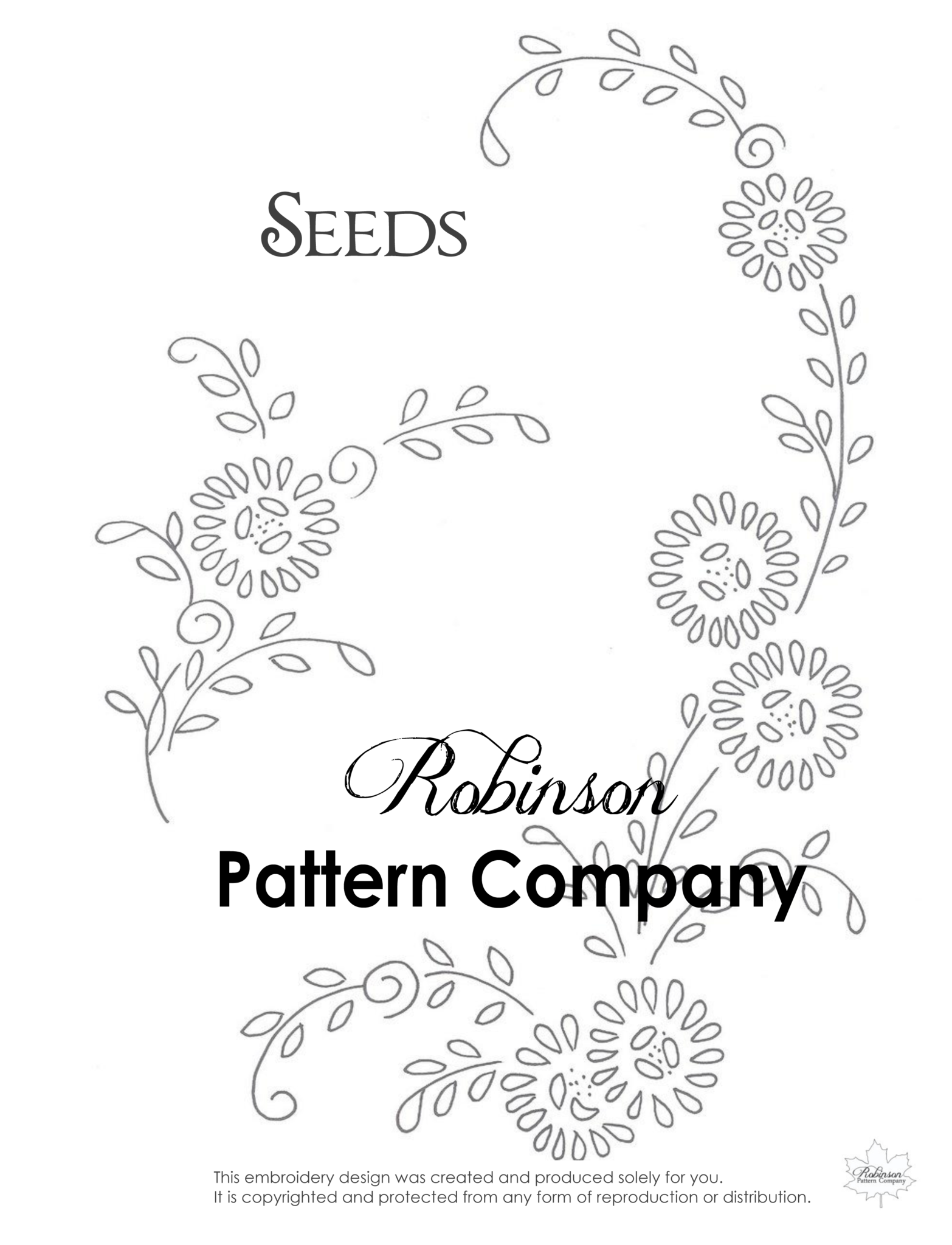 Seeds Hand Embroidery pattern