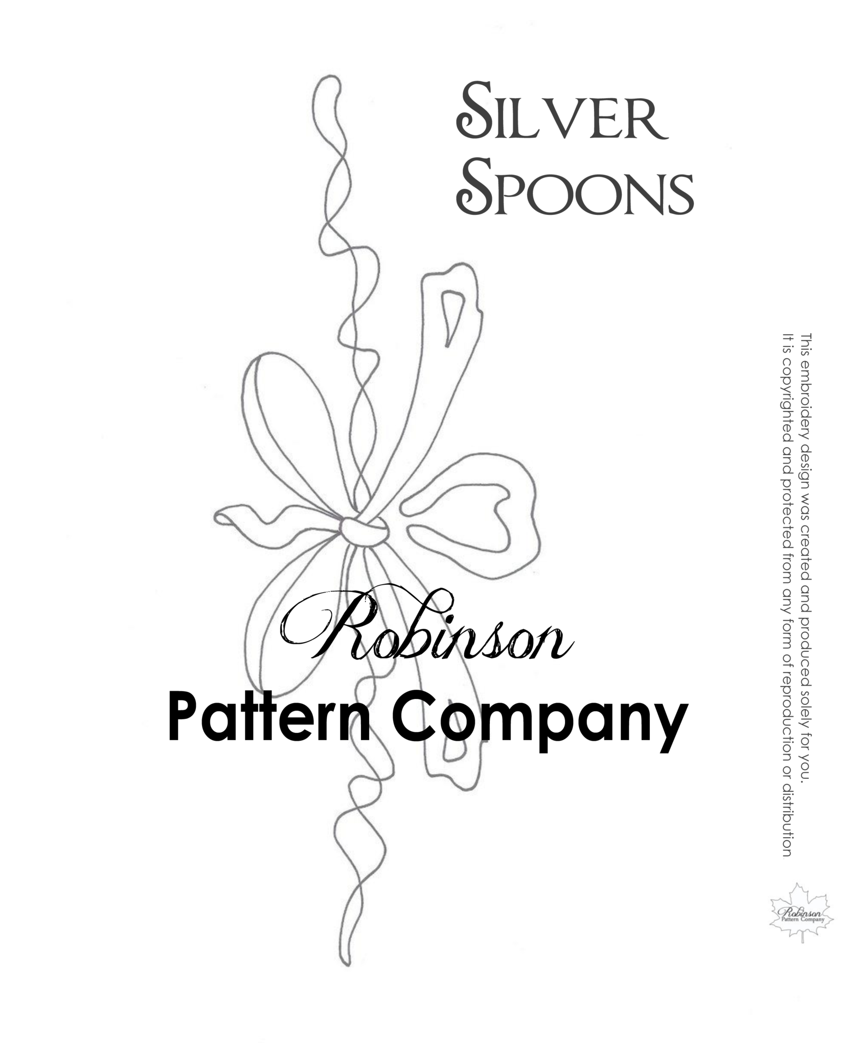Silver Spoons Hand Embroidery pattern