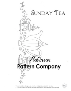 Sunday Tea Hand Embroidery pattern