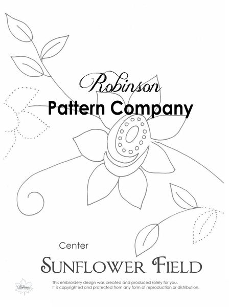 Sunflower Field Hand Embroidery pattern