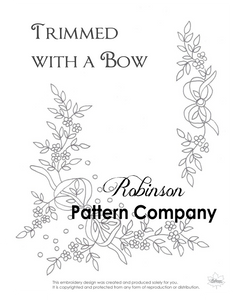 Trimmed with a Bow Hand Embroidery pattern