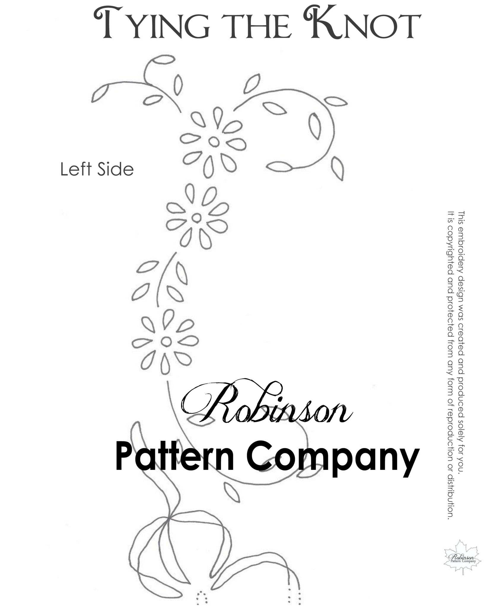 Tying the Knot Hand Embroidery pattern