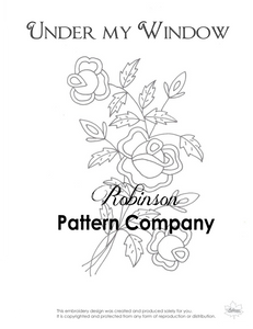 Under my Window Hand Embroidery pattern