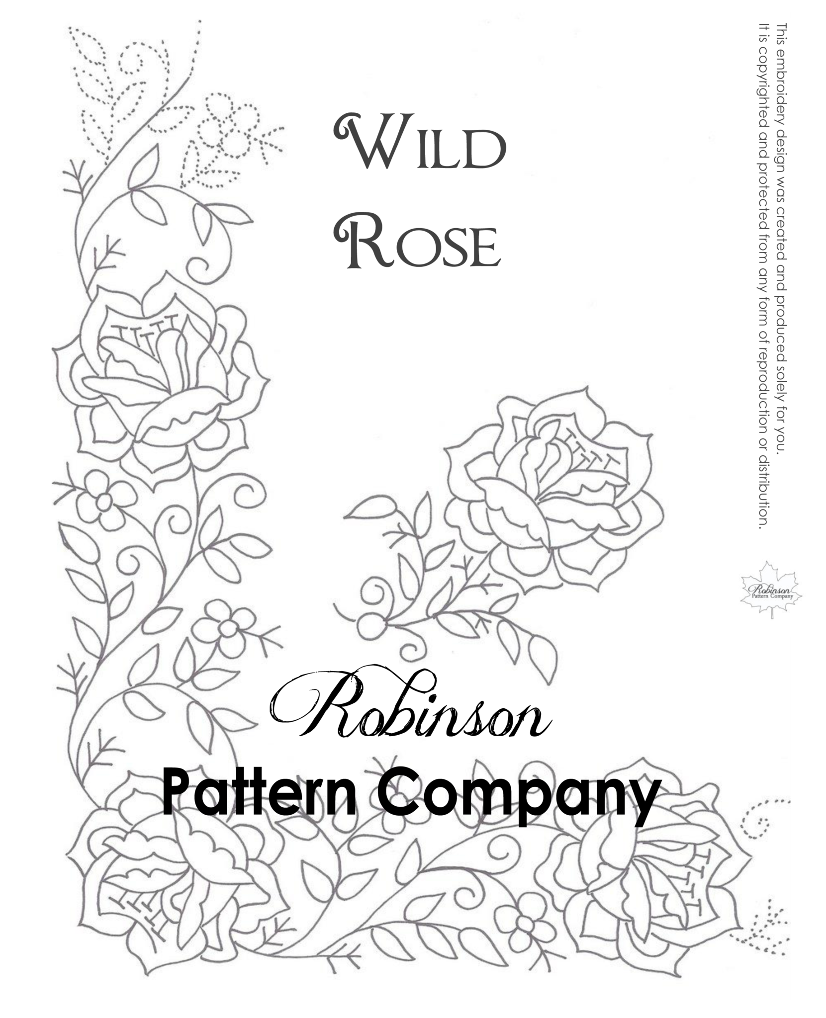 Wild Rose Hand Embroidery pattern