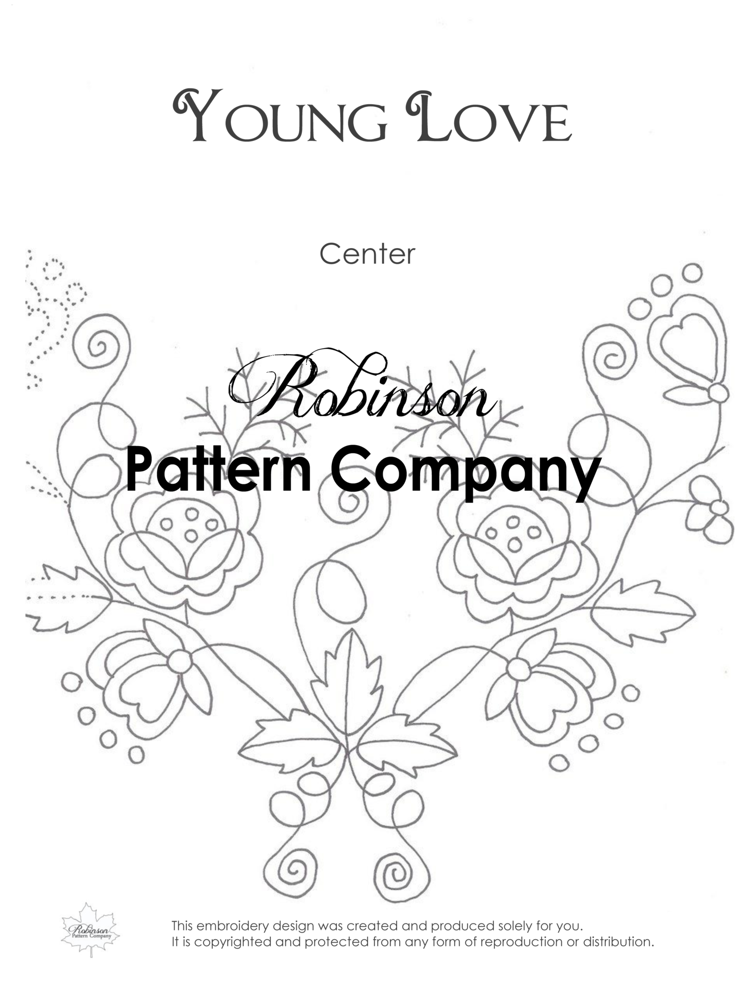 Young Love Hand Embroidery pattern